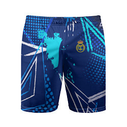 Шорты спортивные мужские Реал Мадрид фк эмблема, цвет: 3D-принт