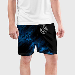 Шорты спортивные мужские Bullet For My Valentine звуковая волна, цвет: 3D-принт — фото 2