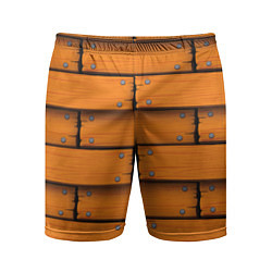 Шорты спортивные мужские Оранжевый забор, цвет: 3D-принт