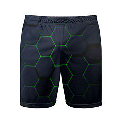 Мужские спортивные шорты Honeycombs green