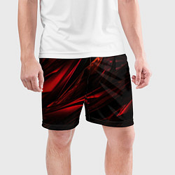 Шорты спортивные мужские Black red background, цвет: 3D-принт — фото 2
