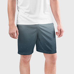 Шорты спортивные мужские Серый градиент капли, цвет: 3D-принт — фото 2