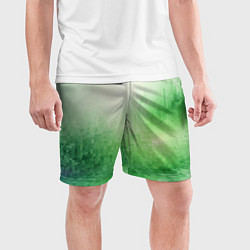 Шорты спортивные мужские Травяные пиксели, цвет: 3D-принт — фото 2