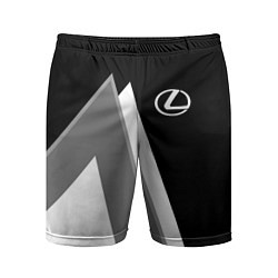 Шорты спортивные мужские Лексус - спортивный серый, цвет: 3D-принт