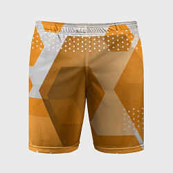 Шорты спортивные мужские Яркий геометрический декоративный фон, цвет: 3D-принт