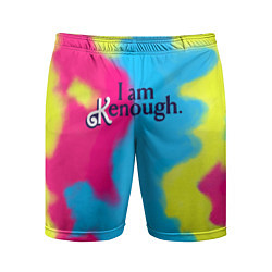 Шорты спортивные мужские I Am Kenough Tie-Dye, цвет: 3D-принт