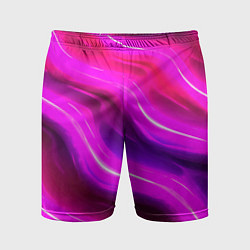 Шорты спортивные мужские Розовая объемная абстракция, цвет: 3D-принт
