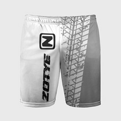 Шорты спортивные мужские Zotye speed на светлом фоне со следами шин: по-вер, цвет: 3D-принт