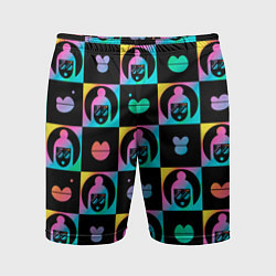 Шорты спортивные мужские The image of a girl in a square, цвет: 3D-принт