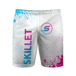 Мужские спортивные шорты Skillet neon gradient style вертикально