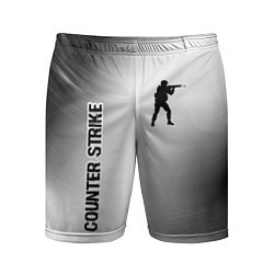 Мужские спортивные шорты Counter Strike glitch на светлом фоне вертикально
