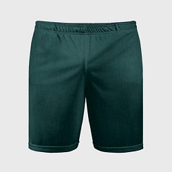 Мужские спортивные шорты Тёмно-зелёный однотонный текстура