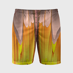 Шорты спортивные мужские Желтые наплывы, цвет: 3D-принт