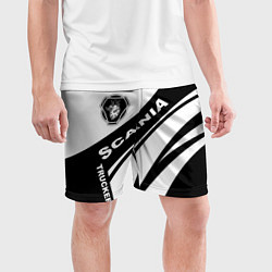 Шорты спортивные мужские Scania дальнобойщик, цвет: 3D-принт — фото 2
