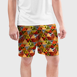 Шорты спортивные мужские Лоскутные треугольники, цвет: 3D-принт — фото 2