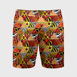 Мужские спортивные шорты Лоскутные треугольники