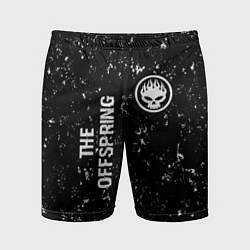 Мужские спортивные шорты The Offspring glitch на темном фоне вертикально