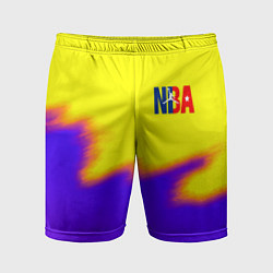 Мужские спортивные шорты НБА баскетбол краски неоновые желтые