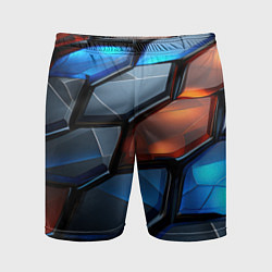 Шорты спортивные мужские Прозрачные абстрактные плиты, цвет: 3D-принт