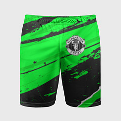Шорты спортивные мужские Manchester United sport green, цвет: 3D-принт