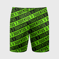 Шорты спортивные мужские Juventus green pattern sport, цвет: 3D-принт