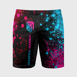 Шорты спортивные мужские Atletico Madrid - neon gradient по-вертикали, цвет: 3D-принт