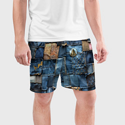Шорты спортивные мужские Значок архитектора на джинсах, цвет: 3D-принт — фото 2