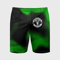 Шорты спортивные мужские Manchester United sport halftone, цвет: 3D-принт
