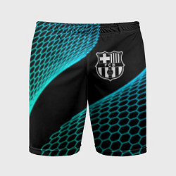 Шорты спортивные мужские Barcelona football net, цвет: 3D-принт