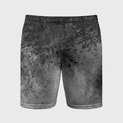Шорты спортивные мужские Абстракция - серые чернила, цвет: 3D-принт