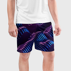 Шорты спортивные мужские Объемные пластины изгибающиеся, цвет: 3D-принт — фото 2