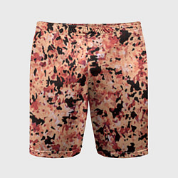Шорты спортивные мужские Абстракция персиковый пятнистый, цвет: 3D-принт