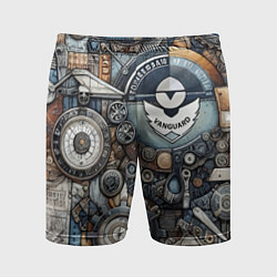 Мужские спортивные шорты Механистический паттерн - авангард нейросеть