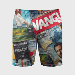 Мужские спортивные шорты Vanguard collage - ai art patchwork