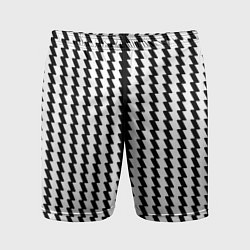 Шорты спортивные мужские Чёрно-белые вертикальные полосы, цвет: 3D-принт