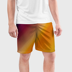 Шорты спортивные мужские Абстракция солнечный луч, цвет: 3D-принт — фото 2