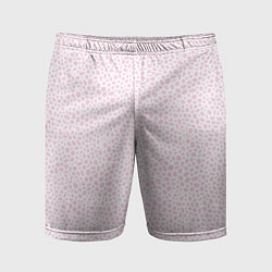 Мужские спортивные шорты Светло-розовый паттерн маленькие пятна