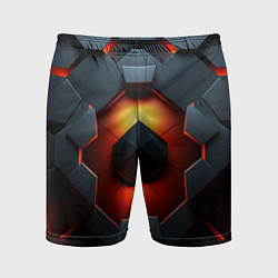 Мужские спортивные шорты Конструкция из объемных оранжевых плит