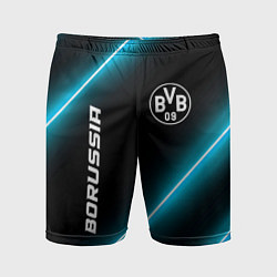 Шорты спортивные мужские Borussia неоновые лампы, цвет: 3D-принт