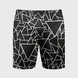 Шорты спортивные мужские Черный треугольник, цвет: 3D-принт
