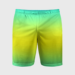 Шорты спортивные мужские Кислотный градиент, цвет: 3D-принт