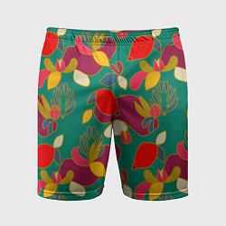 Мужские спортивные шорты Ягодно-цветочная абстракция