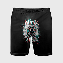 Шорты спортивные мужские Blink-182 glitch, цвет: 3D-принт