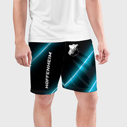 Шорты спортивные мужские Hoffenheim неоновые лампы, цвет: 3D-принт — фото 2