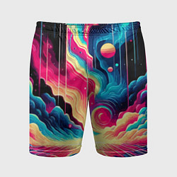 Мужские спортивные шорты Neon space fantasy - ai art
