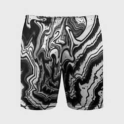 Мужские спортивные шорты Черно-белая абстракция суминагаши