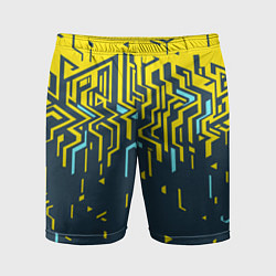 Мужские спортивные шорты Яркий абстрактный геометрический рисунок для спорт