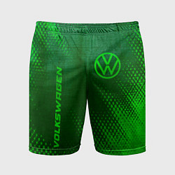 Мужские спортивные шорты Volkswagen - green gradient вертикально