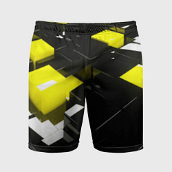 Шорты спортивные мужские Абстракция обман зрения, цвет: 3D-принт