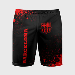 Мужские спортивные шорты Barcelona - red gradient вертикально